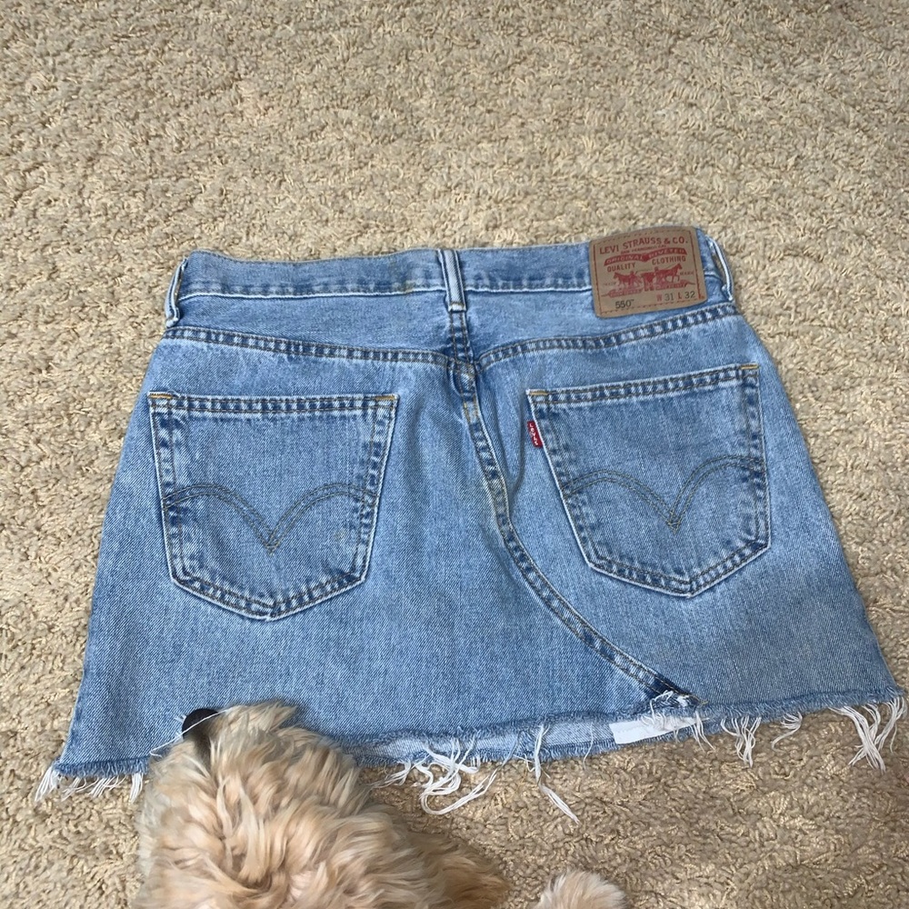levi denim mini skirt